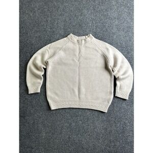 Women's A.P.C. Beige Knit Crewneck Sweater Made in Romania, Size S
